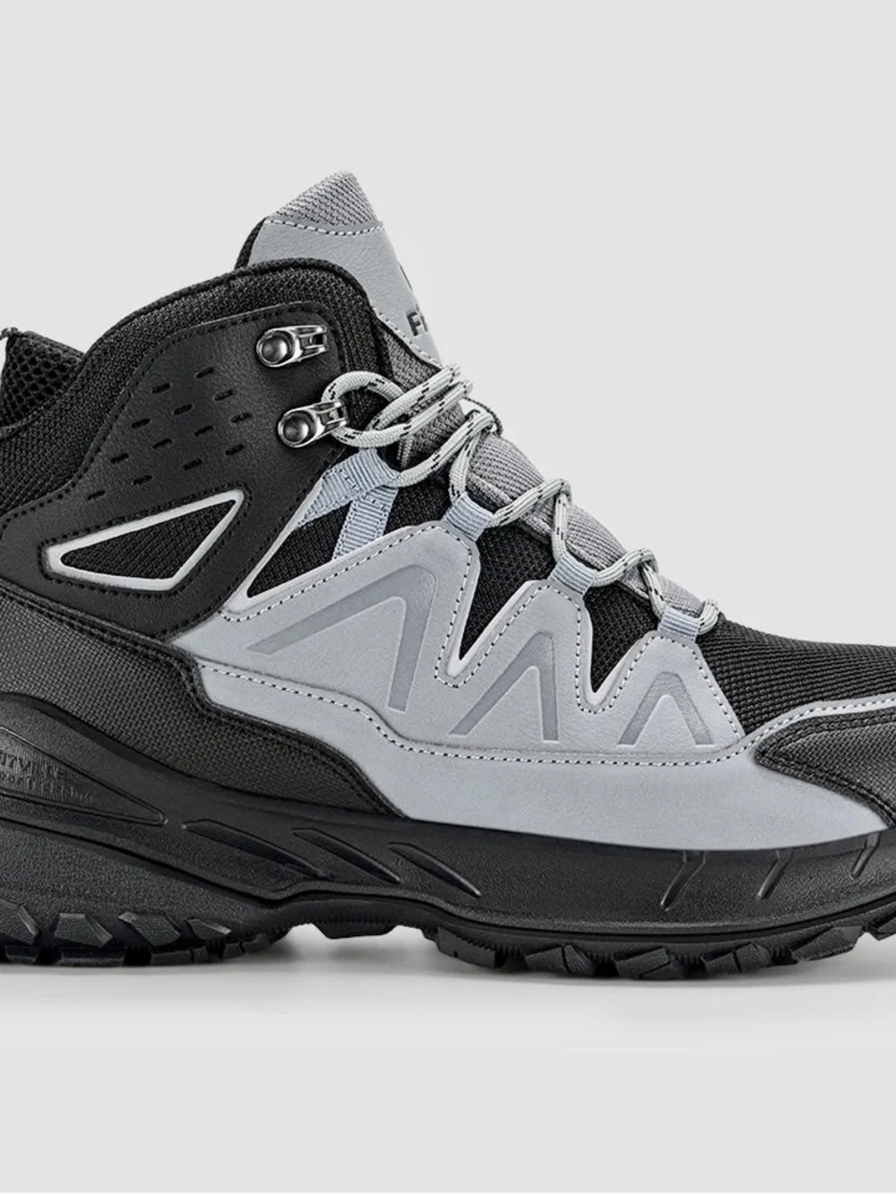 Fitville Men's Grey and Black Water resistant Hiking Boot 11.5 W